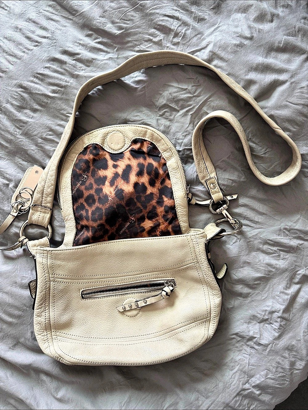 Marc Fisher Crossbody Bag in Cream & Brown